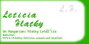 leticia hlatky business card